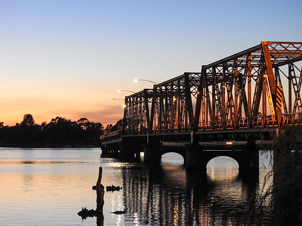 istock Mulwala Bridge glowing in the early morning light 2250252567