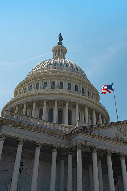 istock Capitol in Washington, dc. American Congress with flag. 2250252879