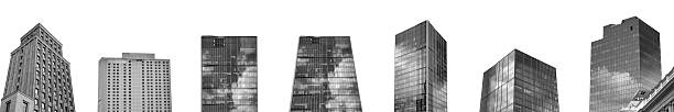 istock Skyscraper glass office building. Tall gray tower with concrete facade, modern windows and 2250262510