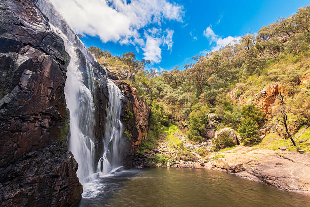 Flying through the clouds at Minyon Falls near Byron Bay, Australia