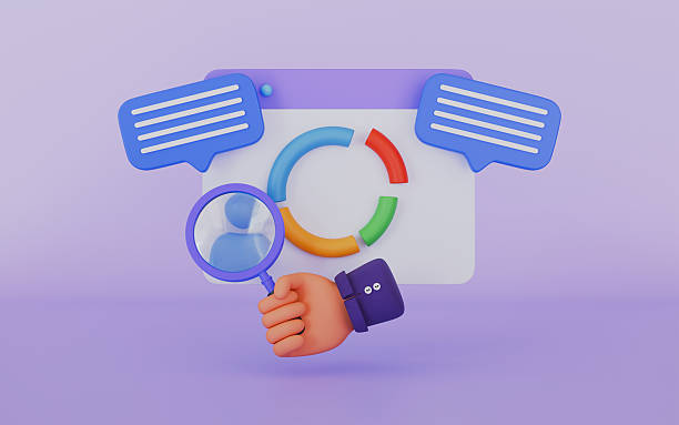istock Marketing analytics and development, Business statistics graph, Magnifying glass 3d illustration 2250266761