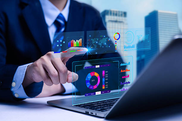 istock A person works on a laptop with a dashboard for data analysis and database-connected metrics for operations in finance, sales, marketing, digital transformation, and business intelligence. 2250267547
