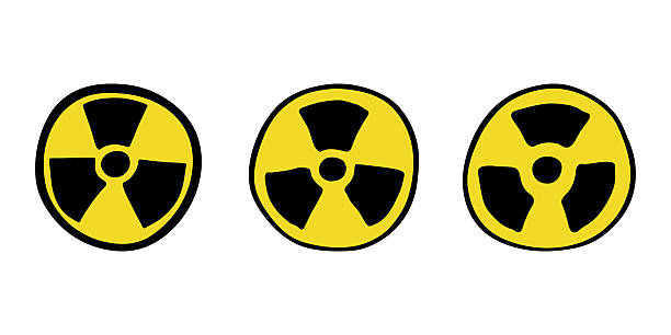 istock Set of hand drawn radiation sign Nuclear radiation hazard symbol Radioactive danger warning doodle Radioactive waste Single element for print, web, design, decor 2250273268