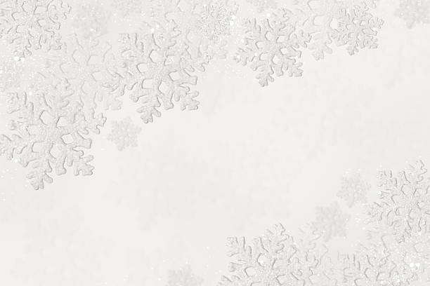 istock Christmas background with snowflakes in color Cloud Dancer 2250291145