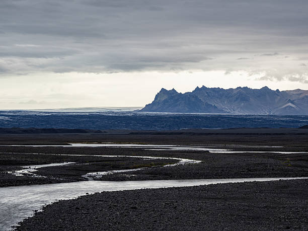 mountains and river in Iceland