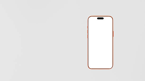 istock Realistic mockup smartphone with white screens. Smartphone mockup collection 3D render 2250294952