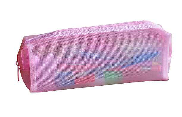 istock There are pens in a pink pencil case. 2250296463