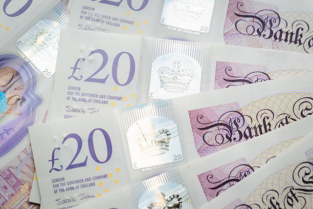 istock Twenty pound sterling banknote arrangement 2250296736