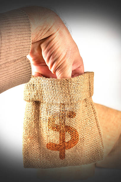 Money bag with Dollar sign currency.