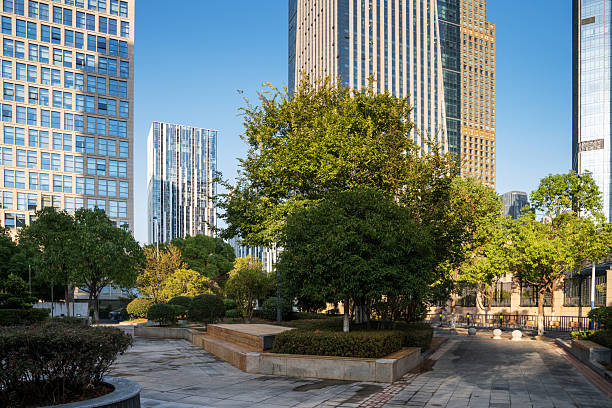 istock city park with modern building background in shanghai 2250304483