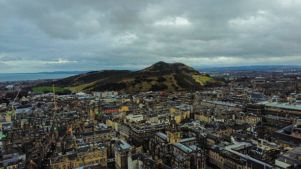 istock Edinburgh Cityscape with Arthur's Seat under Dramatic Sky 2250304600