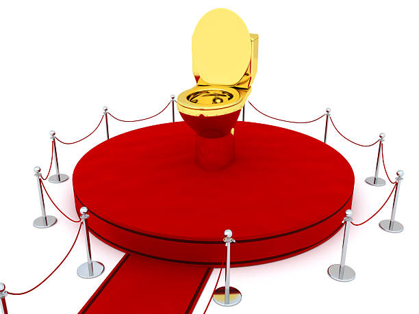 istock Golden Toilet bowl 2250316234