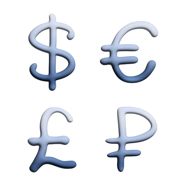 istock 3d multiple currencies symbol set Dollar euro pound ruble 2250327667
