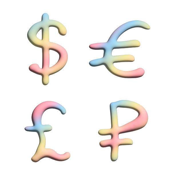 istock 3d multiple currencies symbol set Dollar euro pound ruble 2250327673