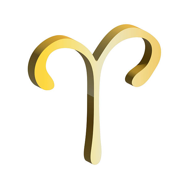 3d aries zodiac sign Astrology clipart Element for design