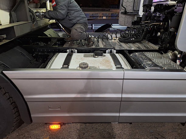 istock A mechanic repairs a truck. 2250328459