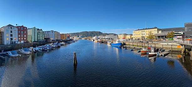 istock Colorful Trondheim Waterfront View With Boats And Clear Blue Sky 2250329362