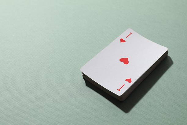 istock Playing cards on color background, top view. Gambling concept 2250334414