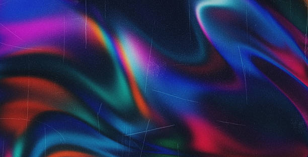 istock 4K Beautiful color gradient background with noise. Abstract pastel holographic blurred grainy gradient banner background texture Colorful digital grain soft noise effect Nostalgia, vintage, retro 2250341940