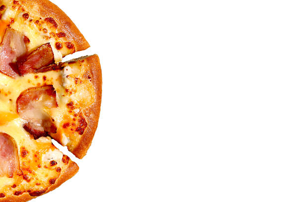 A delicious small bacon and cheese pizza