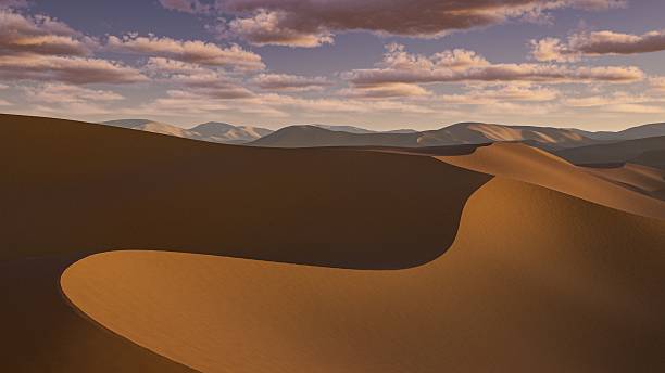 Serene Desert Landscape with Rolling Sand Dunes