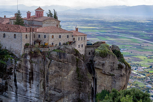 The Meteora Monastery, perched on the Meteora Rocks and valleys around Meteora