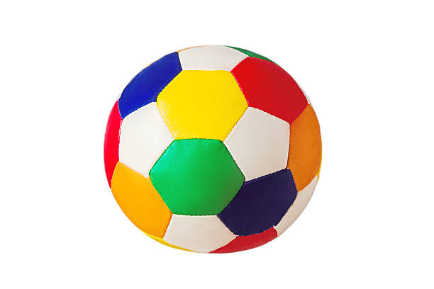 istock Soft multicolour baby ball toy isolated on white background 2250354217