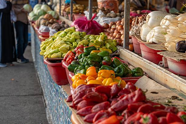 istock Colorful Fresh Vegetables at Market Stall 2250356513