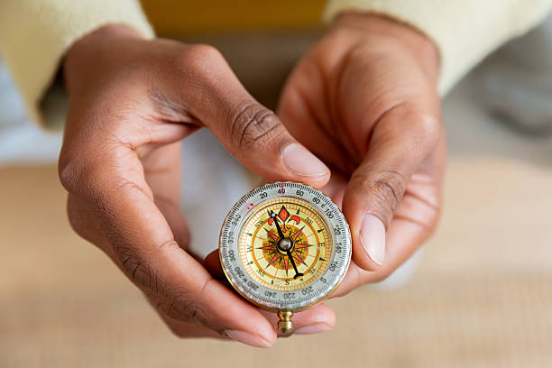 istock Person holding compass finding direction and guidance 2250362955