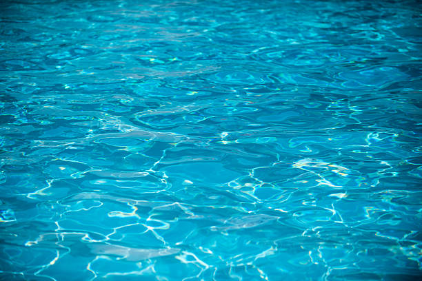 istock Blue pool water background. Blurred transparent clear calm water surface texture. Water waves in sunlight with copy space. 2250367775