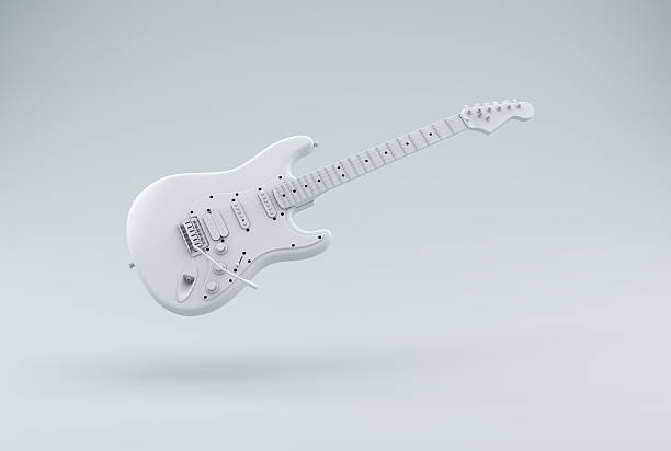 istock White 3D Electric Guitar Floating in Minimalist Studio 2250368099