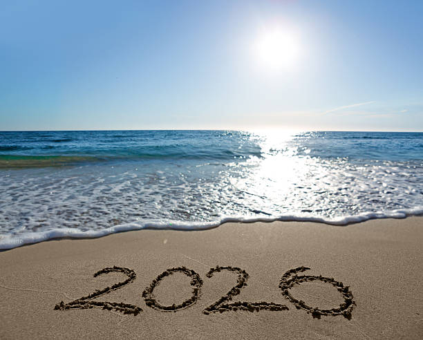 istock New Year 2026, lettering on the sunny beach sand. 2250376941