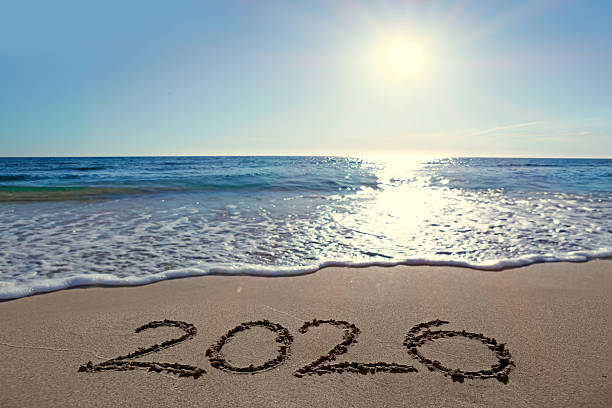 istock New Year 2026, lettering on the sunny sand beach . 2250377054