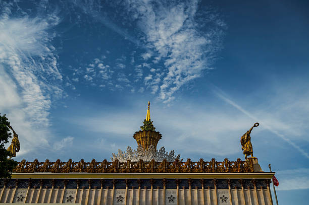 Moscow, Russia, August 7, 2025. VDNKh, Agriculture Pavilion. Soviet architecture.