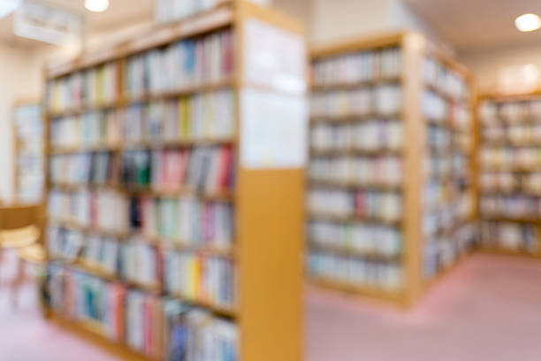 Soft Blurred Bookcase with Copy Space for Education and Research