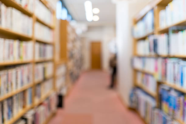istock Out of Focus Bookshelf Interior for Reading and Study Theme 2250381943