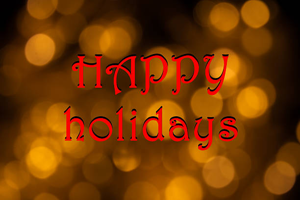 Warm golden bokeh lights featuring “Happy Holidays” text, perfect for social media posts, digital greeting cards, and seasonal holiday content.