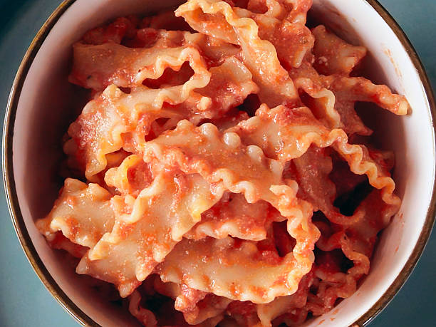 A bowl of mafalde with ricotta