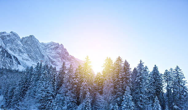 istock Winter trees and snow covered Alps mountains in the Austrian. 2250389274