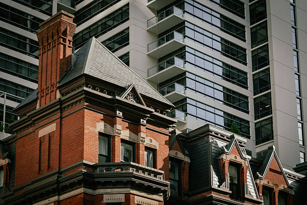 istock Red brick building with skyscrapers in background in chicago 2250408294