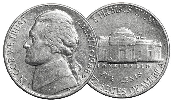istock American five cents coin  isolated on white background 2250409341