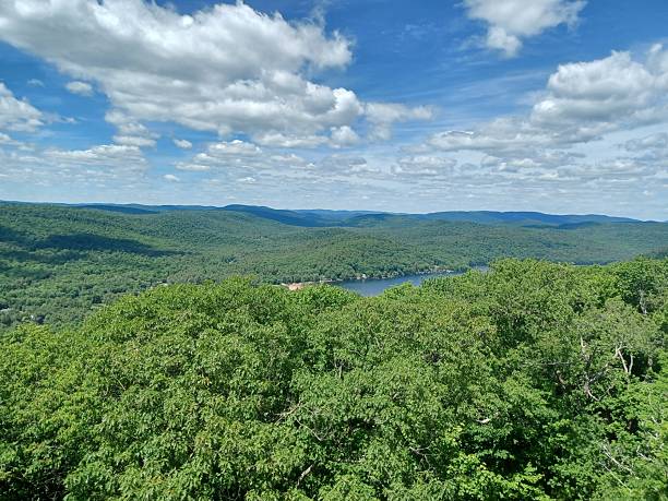 istock View of Mountain Lake and Sky from a Fire Tower 2250410801