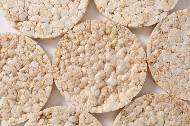istock Round rice cakes isolated on white background 2250412259