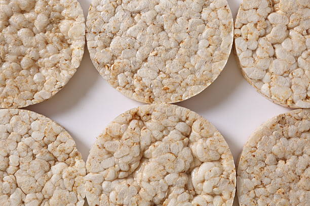 istock Round rice cakes isolated on white background 2250412293