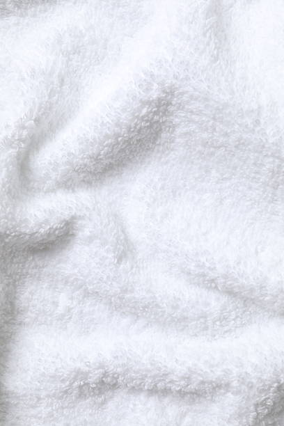 istock Close up of white towel texture for background 2250412833