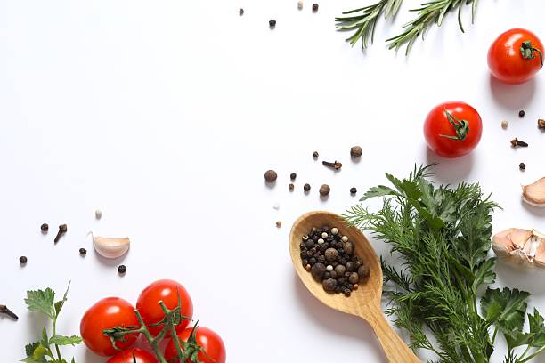 istock Top view of fresh vegetables with herbs and spices 2250413833