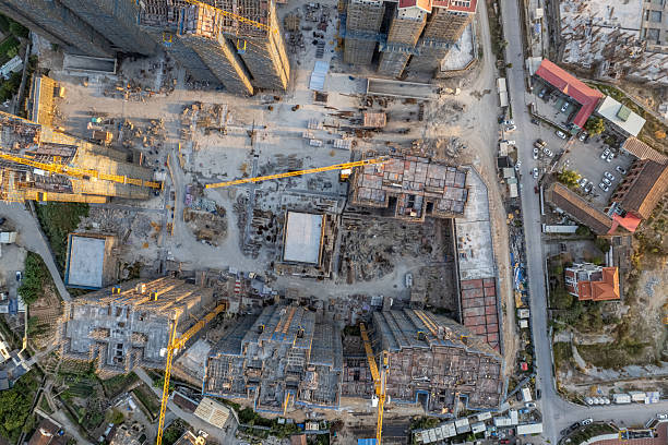 istock Overlooking urban real estate construction sites 2250437186