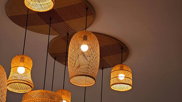 istock Beautiful weave hanging light, decoration. 2250443547