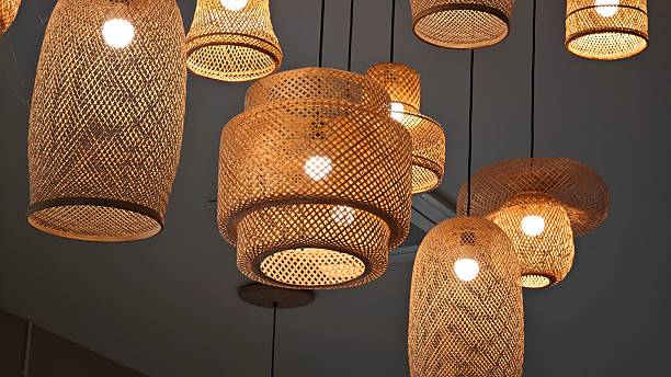 istock Beautiful weave hanging light, decoration. 2250443548