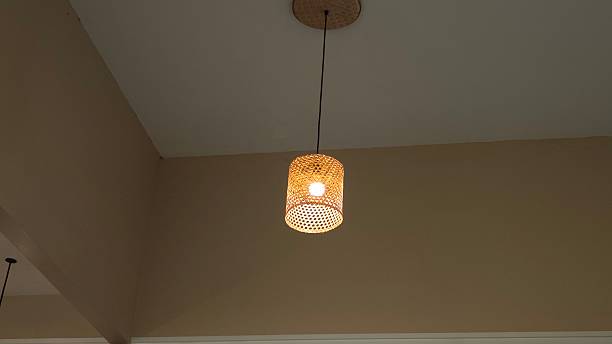 istock Beautiful weave hanging light, decoration. 2250443780